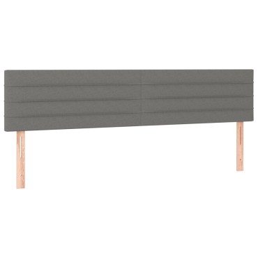 vidaXL Κρεβάτι Boxspring με Στρώμα Σκούρο Γκρι 120x190 εκ Υφασμάτινο