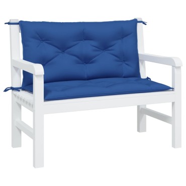 vidaXL Μαξιλάρια Πάγκου Κήπου 2 τεμ Μπλε Ρουά 100x50x7cm Ύφ. Oxford