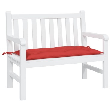 vidaXL Μαξιλάρι Πάγκου Κήπου Κόκκινο 110x50x7cm Ύφασμα Oxford