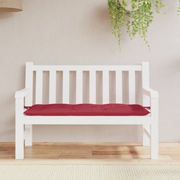 vidaXL Μαξιλάρι Πάγκου Κήπου Μπορντό 120x50x7cm Ύφασμα Oxford