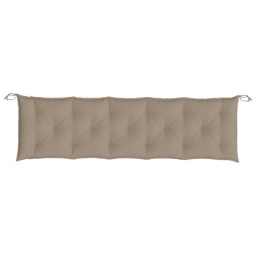 vidaXL Μαξιλάρια Πάγκου Κήπου 2 τεμ. Taupe 180x50x7cm Ύφασμα Oxford