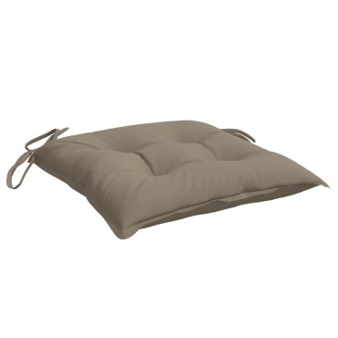 vidaXL Μαξιλάρια Καρέκλας Κήπου 6 τεμ. Taupe 40x40x7cm Υφασμάτινα