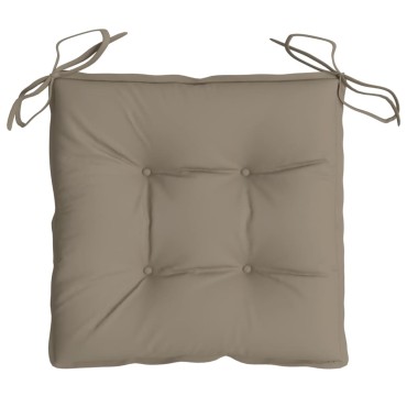 vidaXL Μαξιλάρια Καρέκλας Κήπου 6 τεμ. Taupe 40x40x7cm Υφασμάτινα