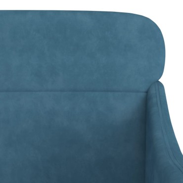 vidaXL Πολυθρόνα Μπλε 63x76x 80cm Βελούδινη 1 τεμ.