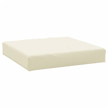 vidaXL Μαξιλάρι Παλέτας Κρεμ 60x60x9,5cm Ύφασμα Oxford