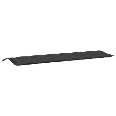 vidaXL Μαξιλάρια Πάγκου Κήπου 2 τεμ. Μαύρο 200x50x7cm Ύφασμα Oxford