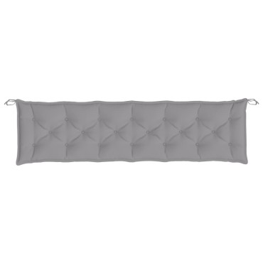 vidaXL Μαξιλάρια Πάγκου Κήπου 2 τεμ. Γκρι 200x50x7cm Ύφασμα Oxford