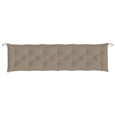 vidaXL Μαξιλάρια Πάγκου Κήπου 2 τεμ. Taupe 200x50x7cm Ύφασμα Oxford