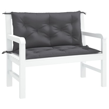 vidaXL Μαξιλάρια Πάγκου Κήπου 2 τεμ. Ανθρακί 100x50x7cm Ύφασμα Oxford