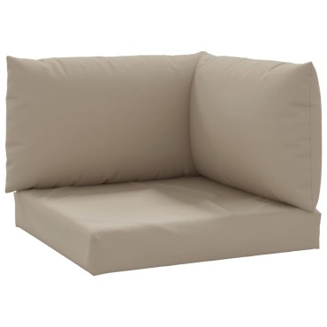 vidaXL Μαξιλάρια παλετών 3 τεμ. Taupe από ύφασμα Oxford