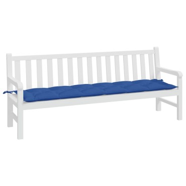vidaXL Μαξιλάρι Πάγκου Κήπου Μπλε Ρουά 200x50x7cm Ύφασμα Oxford