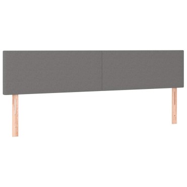 vidaXL Κρεβάτι Boxspring με Στρώμα Σκούρο Γκρι 120x190 εκ Υφασμάτινο