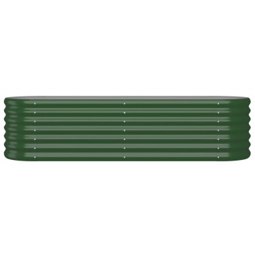 vidaXL Ζαρντινιέρα Υπερυψ. Πράσινη 152x40x36 εκ. Ατσάλι Ηλεκτρ. Βαφή