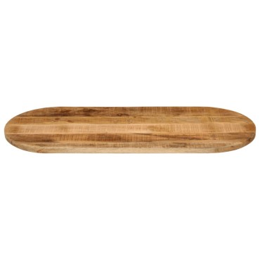 vidaXL Επιφάνεια Τραπεζιού Οβάλ 100x50x3,8cm Μασίφ Ακατ. Ξύλο Μάνγκο 1 τεμ.