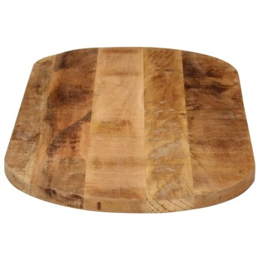 vidaXL Επιφάνεια Τραπεζιού Οβάλ 100x50x3,8cm Μασίφ Ακατ. Ξύλο Μάνγκο 1 τεμ.