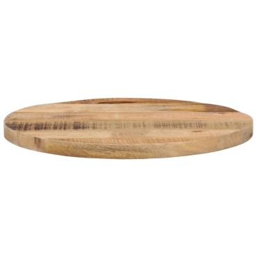 vidaXL Επιφάνεια Τραπεζιού Στρογγυλή 60x2,5cm Μασίφ Ακατ. Ξύλο Μάνγκο 1 τεμ.