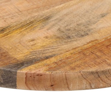 vidaXL Επιφάνεια Τραπεζιού Στρογγυλή 60x2,5cm Μασίφ Ακατ. Ξύλο Μάνγκο 1 τεμ.