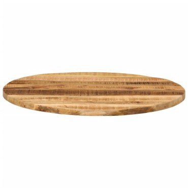 vidaXL Επιφάνεια Τραπεζιού Στρογγυλή 70x3,8cm Μασίφ Ακατ. Ξύλο Μάνγκο 1 τεμ.