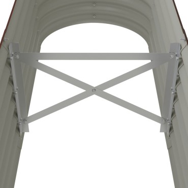 vidaXL Ζαρντινιέρα Καφέ 152x40x36 εκ. Ατσάλι με Ηλεκτρ. Βαφή Πούδρας