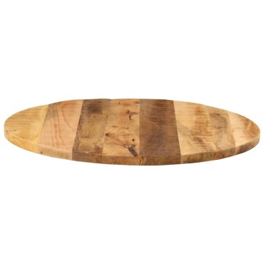 vidaXL Επιφάνεια Τραπεζιού Στρογγυλή 70x1,5cm Μασίφ Ακατ. Ξύλο Μάνγκο 1 τεμ.