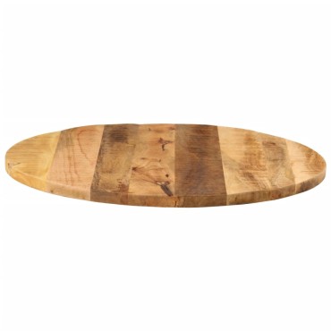 vidaXL Επιφάνεια Τραπεζιού Στρογγυλή 80x3,8cm Μασίφ Ακατ. Ξύλο Μάνγκο 1 τεμ.