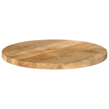 vidaXL Επιφάνεια Τραπεζιού Στρογγυλή 60x2,5cm Μασίφ Ξύλο Μάνγκο 1 τεμ.
