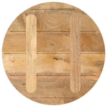 vidaXL Επιφάνεια Τραπεζιού Στρογγυλή 60x2,5cm Μασίφ Ξύλο Μάνγκο 1 τεμ.