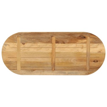 vidaXL Επιφάνεια Τραπεζιού Οβάλ 140x50x3,8cm Μασίφ Ακατ. Ξύλο Μάνγκο 1 τεμ.