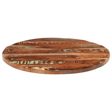 vidaXL Επιφάνεια Τραπεζιού Στρογγυλή 70x2,5cm Μασίφ Ανακυκλωμένο Ξύλο 1 τεμ.