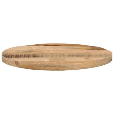 vidaXL Επιφάνεια Τραπεζιού Στρογγυλή 60x1,5cm Μασίφ Ακατ. Ξύλο Μάνγκο 1 τεμ.