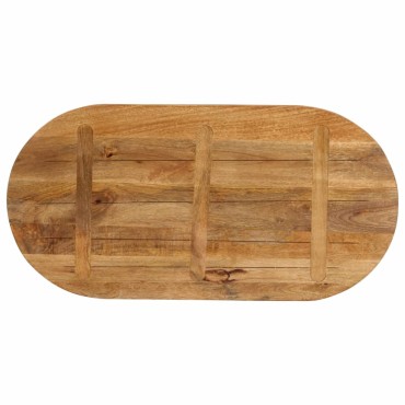 vidaXL Επιφάνεια Τραπεζιού Οβάλ 100x50x3,8cm Μασίφ Ξύλο Μάνγκο 1 τεμ.