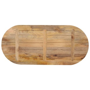 vidaXL Επιφάνεια Τραπεζιού Οβάλ 110x50x3,8cm Μασίφ Ξύλο Μάνγκο 1 τεμ.