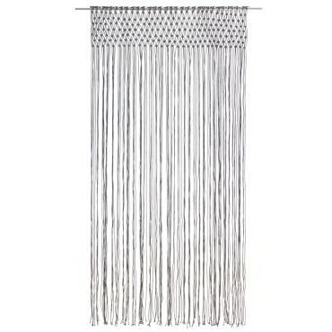 vidaXL Κουρτίνα Μακραμέ Ανθρακί 140x240cm Βαμβακερή
