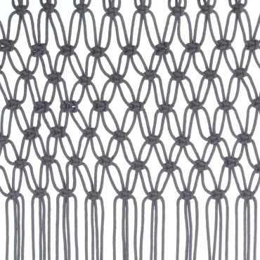 vidaXL Κουρτίνα Μακραμέ Ανθρακί 140x240cm Βαμβακερή