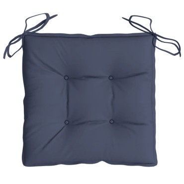 vidaXL Μαξιλάρια Καρέκλας 2 τεμ. Ναυτικό Μπλε 50x50x7cm Υφασμάτινα