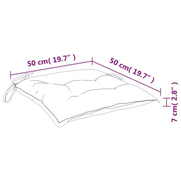 vidaXL Μαξιλάρια Καρέκλας 2 τεμ. Ναυτικό Μπλε 50x50x7cm Υφασμάτινα