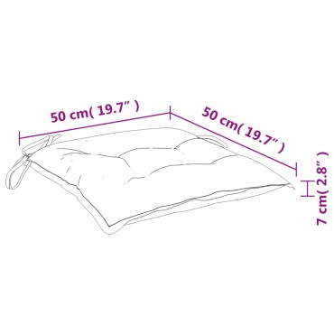 vidaXL Μαξιλάρια Καρέκλας 2 τεμ. Ναυτικό Μπλε 50x50x7cm Υφασμάτινα