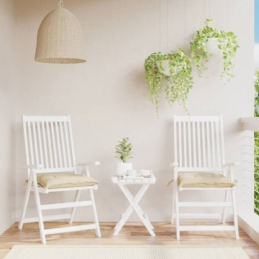 vidaXL Μαξιλάρια Παλέτας Κήπου 2 τεμ. Μπεζ 50x50x7cm Oxford Ύφασμα