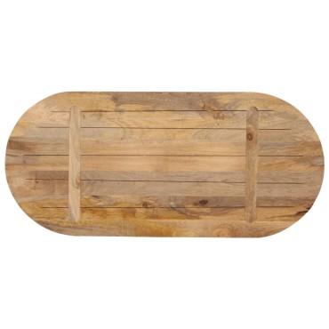 vidaXL Επιφάνεια Τραπεζιού Οβάλ 80x40x3,8cm Μασίφ Ξύλο Μάνγκο 1 τεμ.