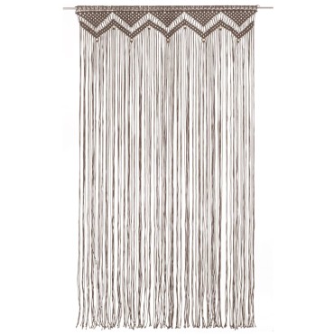vidaXL Κουρτίνα Μακραμέ Taupe 140 x 240 εκ. Βαμβακερή