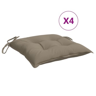 vidaXL Μαξιλάρια Παλέτας Κήπου 4 τεμ. Taupe 50x50x7cm Oxford Ύφασμα