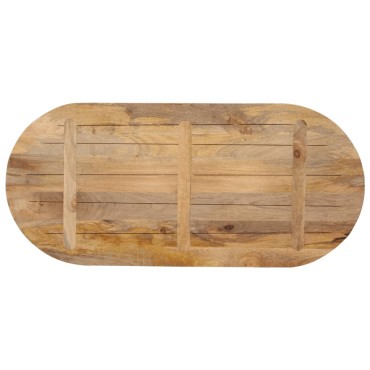 vidaXL Επιφάνεια Τραπεζιού Οβάλ 100x50x3,8cm Μασίφ Ξύλο Μάνγκο 1 τεμ.
