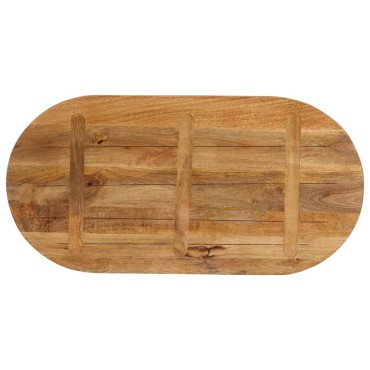 vidaXL Επιφάνεια Τραπεζιού Οβάλ 110x50x3,8cm Μασίφ Ξύλο Μάνγκο 1 τεμ.