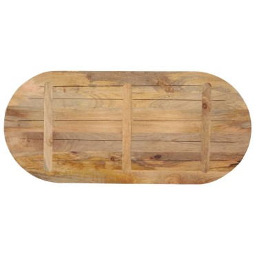 vidaXL Επιφάνεια Τραπεζιού Οβάλ 140x50x2,5cm Μασίφ Ξύλο Μάνγκο 1 τεμ.