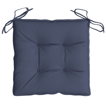 vidaXL Μαξιλάρια Καρέκλας 4 τεμ. Ναυτικό Μπλε 50x50x7cm Υφασμάτινα
