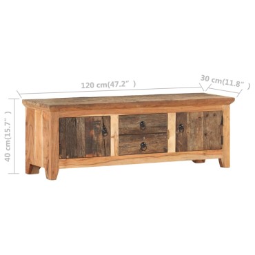 vidaXL Έπιπλο Τηλεόρασης 120x30x40cm Μασίφ Ακακία/Ανακυκλωμένο Ξύλο