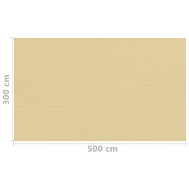 vidaXL Χαλί Σκηνής Μπεζ 300 x 500 εκ.