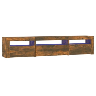 vidaXL Έπιπλο Τηλεόρασης με LED Καπνιστή Δρυς 195x35x40cm