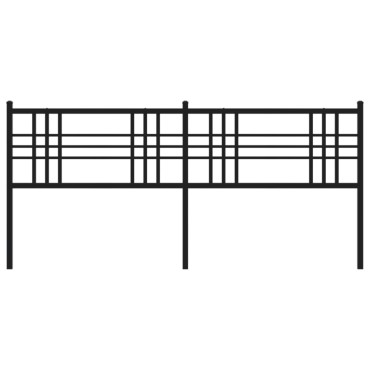 vidaXL Κεφαλάρι Μαύρο Μεταλλικό 198x3x90cm 1 τεμ.