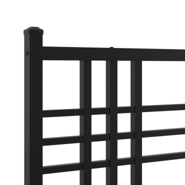 vidaXL Κεφαλάρι Μαύρο Μεταλλικό 198x3x90cm 1 τεμ.